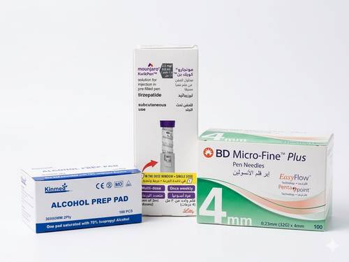 mounjaro 2.5 mg pen+bd micro 4 mm box +alcohol swab box 100 swabs