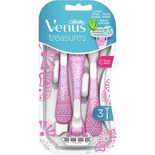 Gillette Venus Treasures 3 Blades 3 Razors Pink 