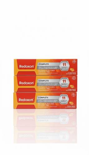 Redoxon Complete11 Vitamins And Minerals For Immunity 3 Boxes* 15 Effervescent Tablets