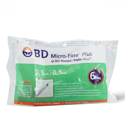 Bd Insulin Syring .05Ml 31G 6Mm