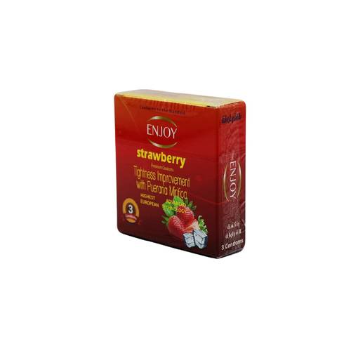 Enjoy Strawberry Condom 3Pcs