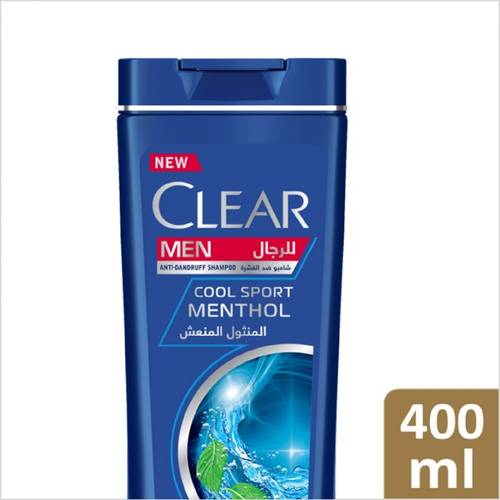 Clear Shampoo Cool Sport Menthol 400Ml(Blue)