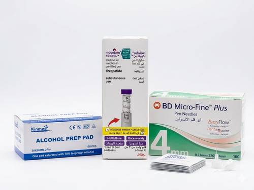 mounjaro 7.5 mg pen+bd micro 4 mm box +alcohol swab box 100 swabs