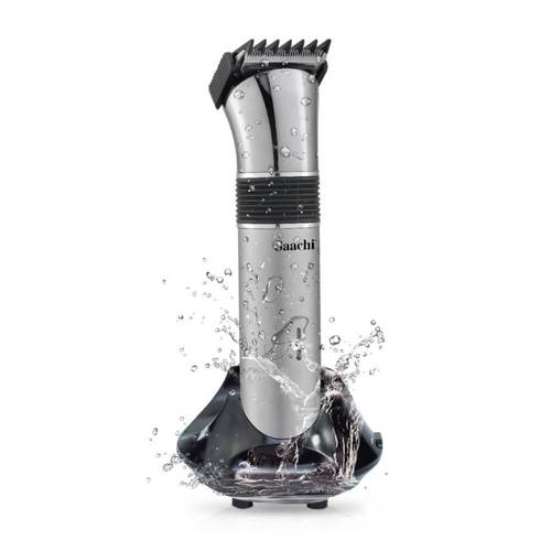 Waterproof Hair Trimmer With Charging Stand Grey/Black