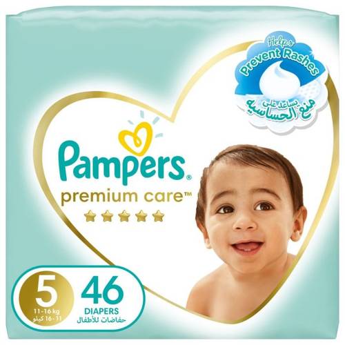Pampers Premium Care No 5 (11-18 Kg)  46Pcs