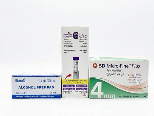 mounjaro 5 mg pen+bd micro 4 mm box +alcohol swab box 100 swabs