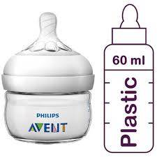Avent Plastic Feeding Bottle Natural White 60Ml  