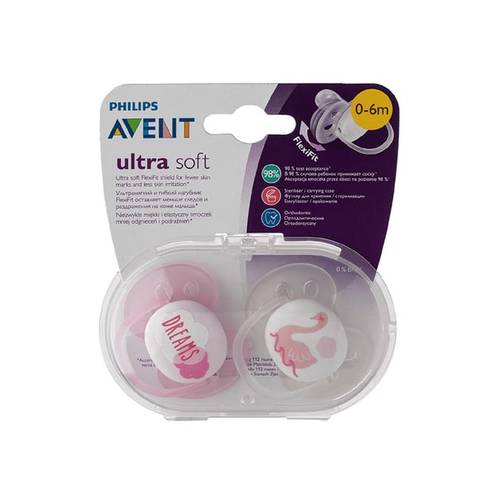 Avent Ultra Soft Soother Girl 0-6 Months