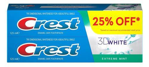 Crest T/P 3D White Extreme Mint 125Ml 1+1 25%Off()