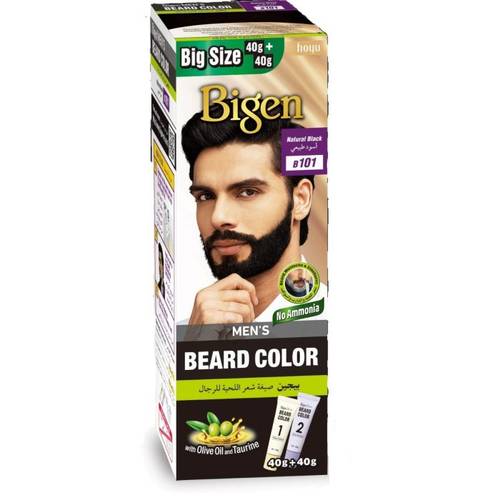 Bigen Mens Beard Color  B101 Natural Black 40Gm