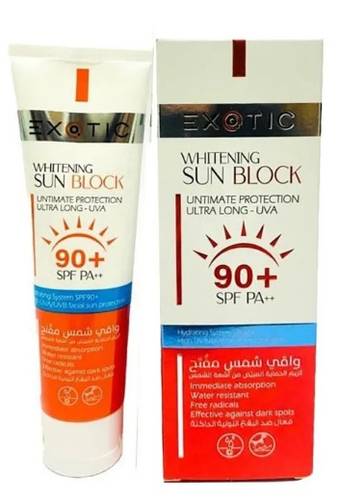 Exotic Whitening Sunblock 90+Cream 100 Ml  