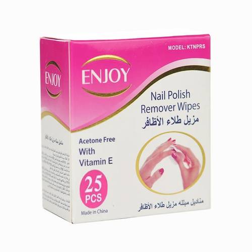 Enjoy Acetone Free Nail Polish Remover Wipes 25Pcs