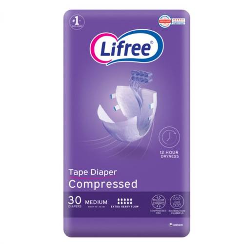 Lifree Tape Diaper Jumbo M 30Pcs