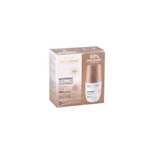 (50% Discount On The Second Piece) Beesline Whitening Roll-On Deodorant Arabian Oud 2*50 Ml