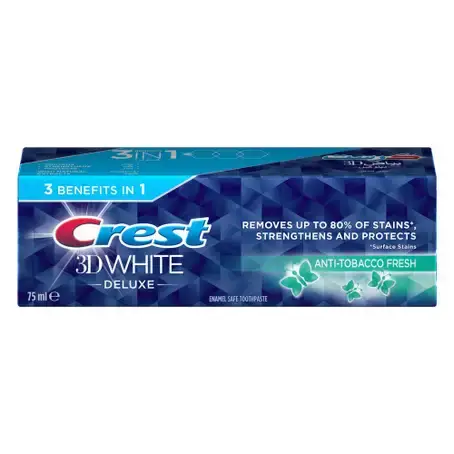 Crest T/P 3Dwhite Deluxe Anti-Tobacco Fresh 75Ml