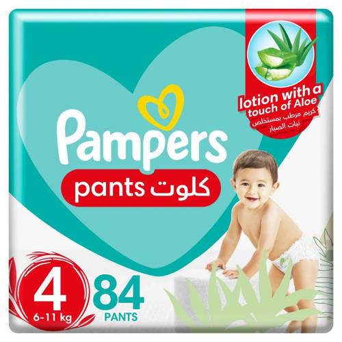 حفاضات بامبرز جامبو بوكس مقاس 4 (9-14 كجم) - 84 قطعة 
