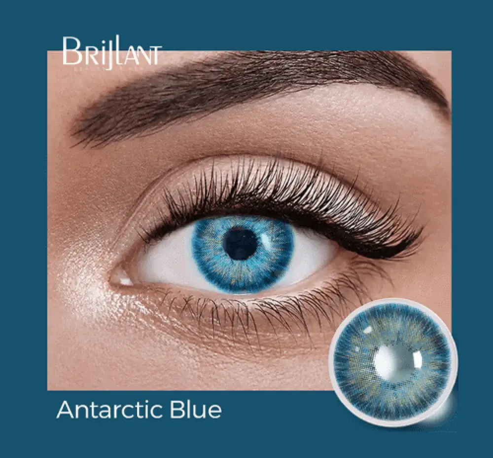 عدسة لاصقة ملونة - لون  Antarctic Blue