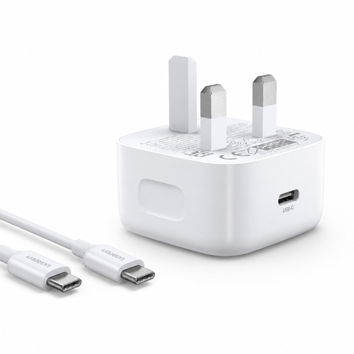 UGREEN USB-C GaN Fast Charger 20W with USB-C Cable (UK Plug)