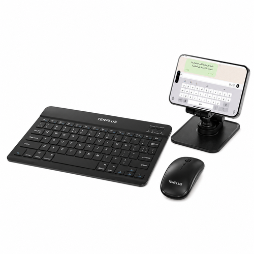لوحة مفاتيح + ماوس + حامل جوال Tenplus T3577 (3 في 1)
