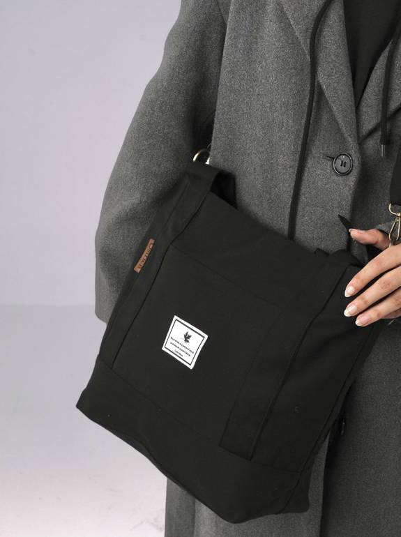 Sahara shoulder tote bag-black 