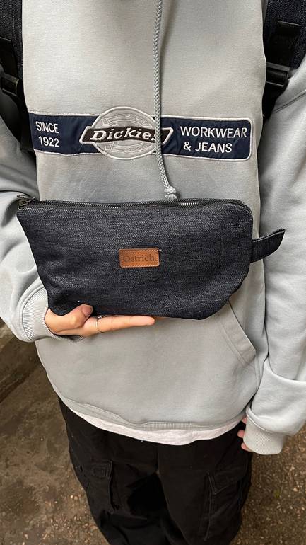 Makeup bag - blue jeans