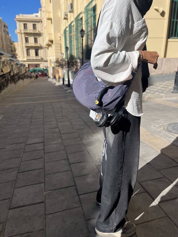 Baguette bag - bluish violet