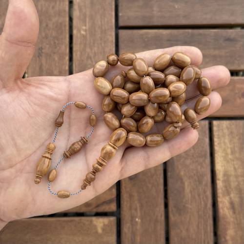 كوك (خامة طبيعية) عدد الخرز 41 مقاس الخرز 9*15ملي خراطة احترافيه 