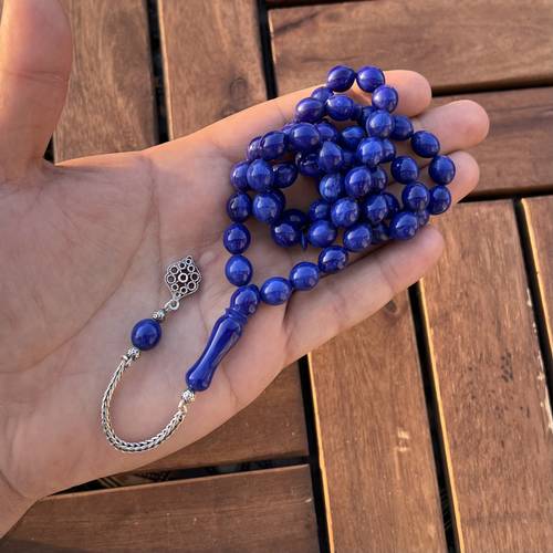 صب جديد ما يسمى فاتوران (خامة مصنعة جديدة) عدد الخرز 57 مقاس الخرز 8*10ملي بكركوشة فضة من تصميمنا وتنفيذنا 