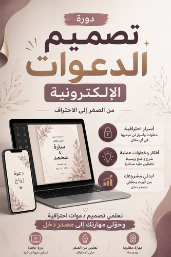 تعلم واحترف تصميم دعوات المناسبات 