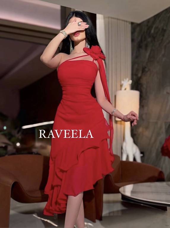 فستان ورديا احمر - WADYA DRESS - Xs