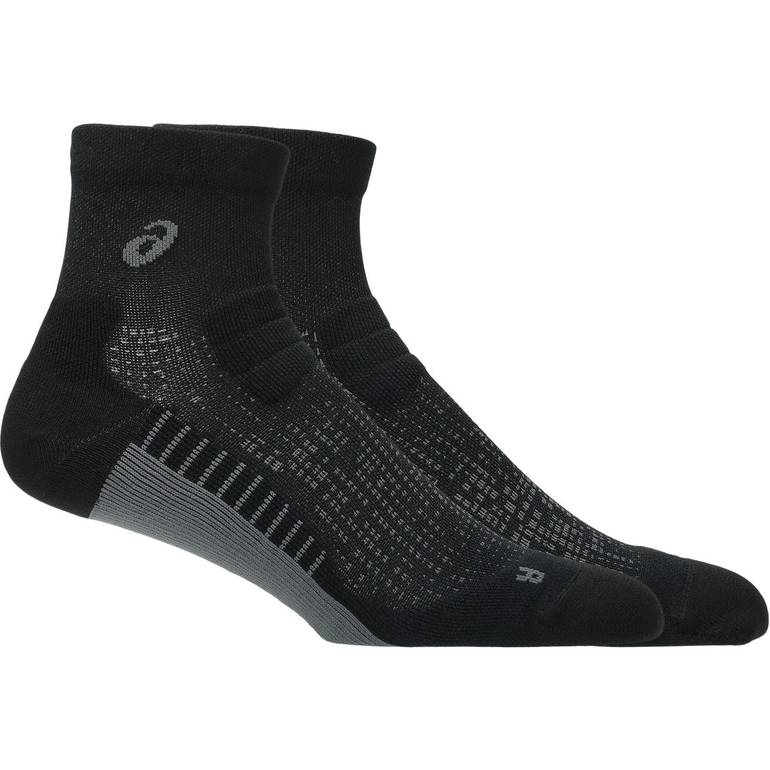 PERFORMANCE RUN SOCK QUARTER BLACK - XL