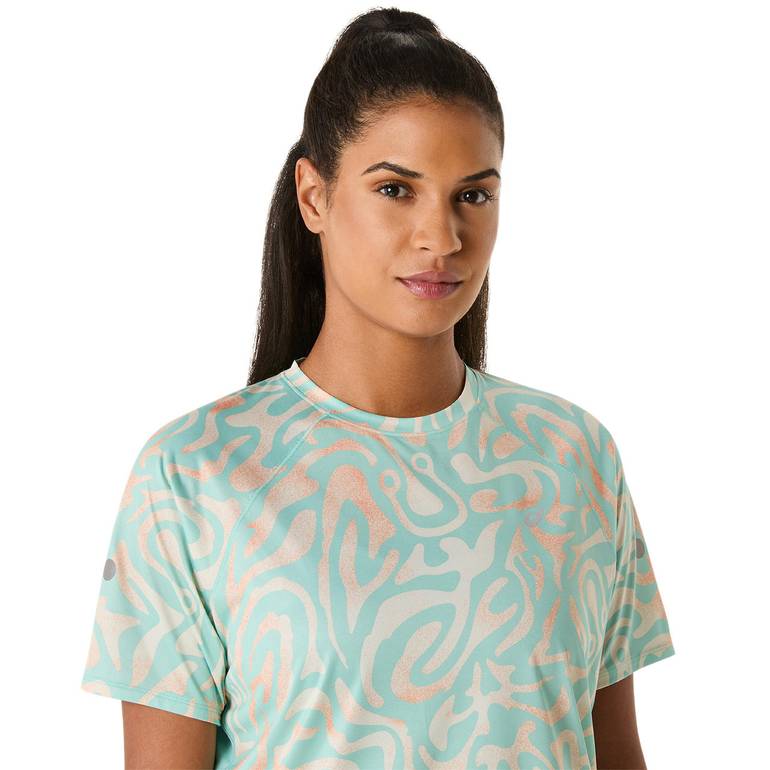 ِAsics-ROAD LITE-SHOW SS TOP  تي شيرت نسائي - XL