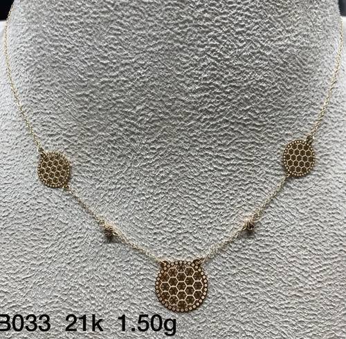 عقد ذهب عيار 21