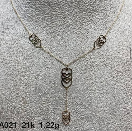 عقد الحب ذهب عيار 21