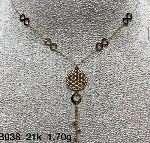 عقد ذهب عيار 21