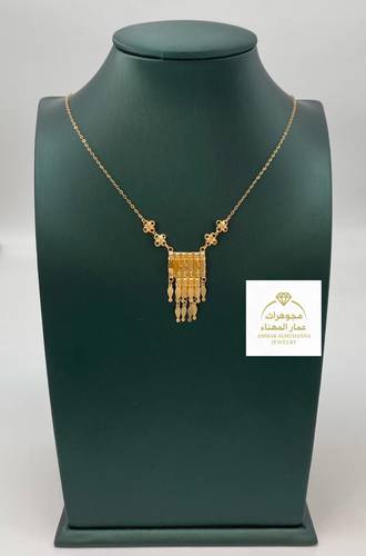 عقد رمش العروس ذهب عيار 21