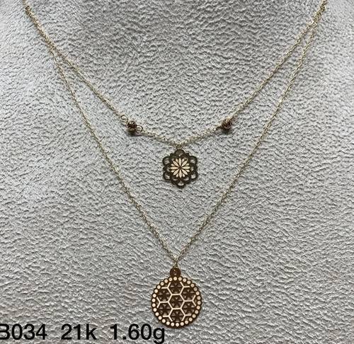 عقد ذهب عيار 21