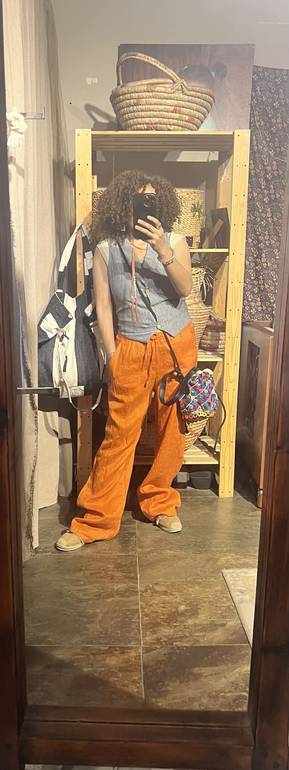 Pure linen pants