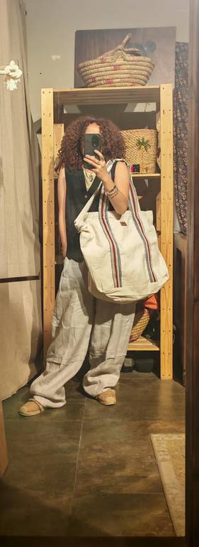 Extra large off white bag