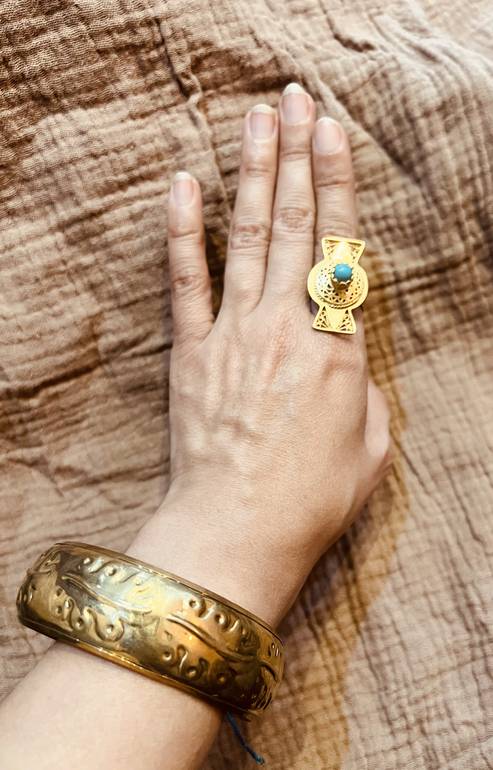 Brass gold plated ring
