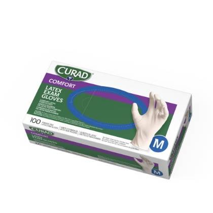 Curad Comfort Exam Gloves Latex Fully Textured ( 100Ct )