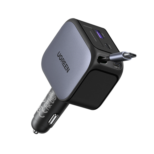 شاحن سيارة يوجرين Nexode بقوة 145 واط مع كابل USB-C مدمج