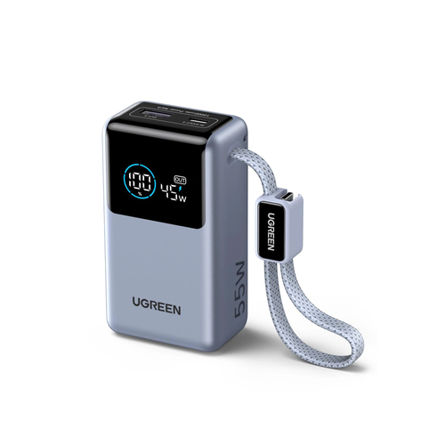 باور بانك Nexode Pro سعة 10000 مللي أمبير 55 واط من Ugreen - فضي