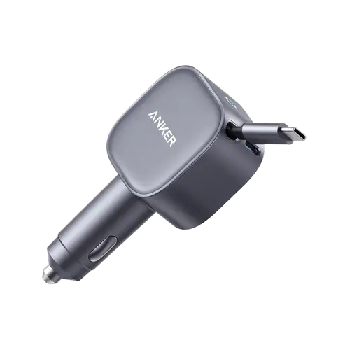 شاحن سيارة أنكر نانو 75 واط بمنفذ USB-C وكابل تايب سي مدمج