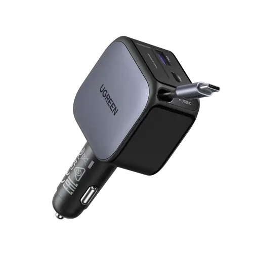 شاحن سيارة يوجرين Nexode بقوة 60 واط مع كابل USB-C مدمج