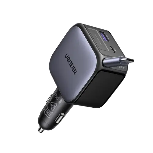 شاحن سيارة يوجرين Nexode بقوة 90 واط مع كابل USB-C مدمج