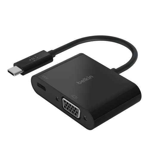 محول تايب سي إلى VGA + شحن بقوة 60 واط بيلكن أسود