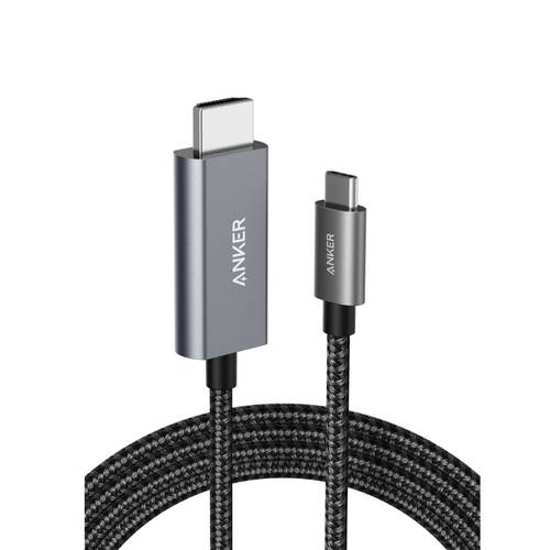 كابل أنكر USB-C إلى HDMI بدقة 4K قماش بطول 1.8 متر أسود