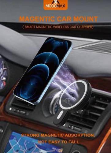 15W MagSafe Wireless Magnetic Car Phone Holder & Charger, Car Air Vent Mount, 2 Years Warranty