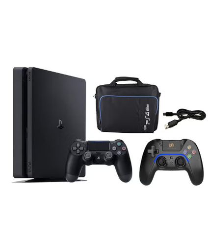 PlayStation 4 Slim 500GB Console With Original Controller And LOG PS4 Controller/ Bag